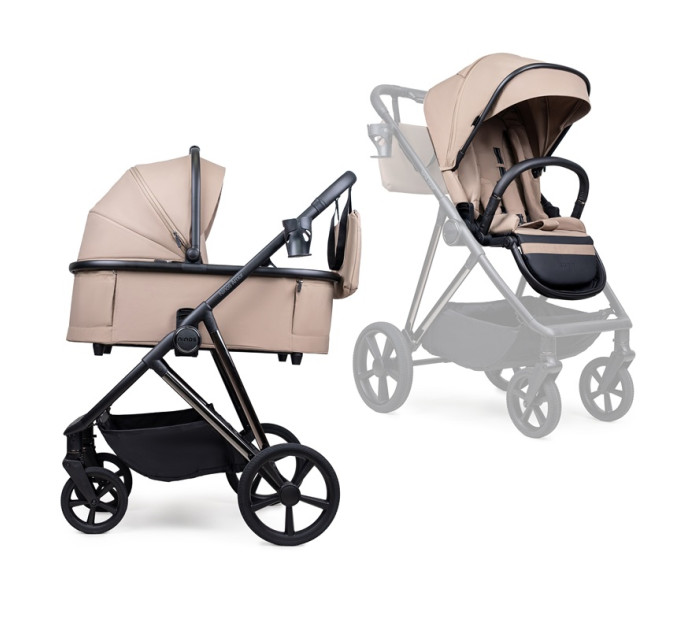 Універсальна коляска 3в1 Ninos Amor Soft Beige з автокріслом 0+