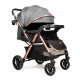 Прогулянкова коляска з перекидною ручкою Ninos Maxi 2, Dark Grey Gold
