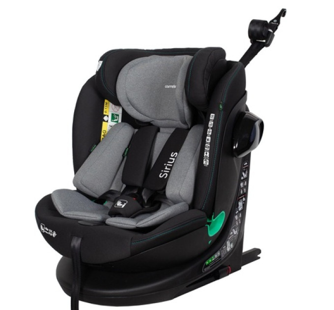 Автокрісло CARRELLO Sirius CRL-8808 Sky Grey i-Size 40-150см ISOFIX, поворот /1/