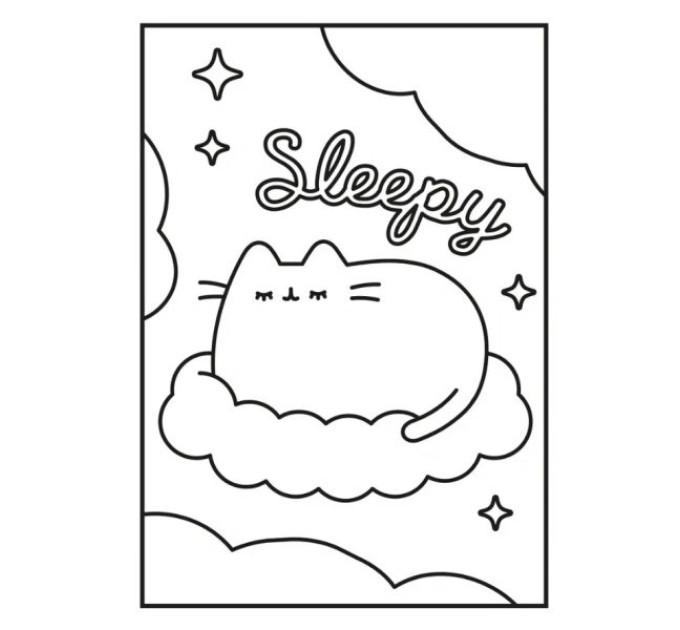 Розмальовка А4 Yes "Pusheen" з наліпками та завданнями