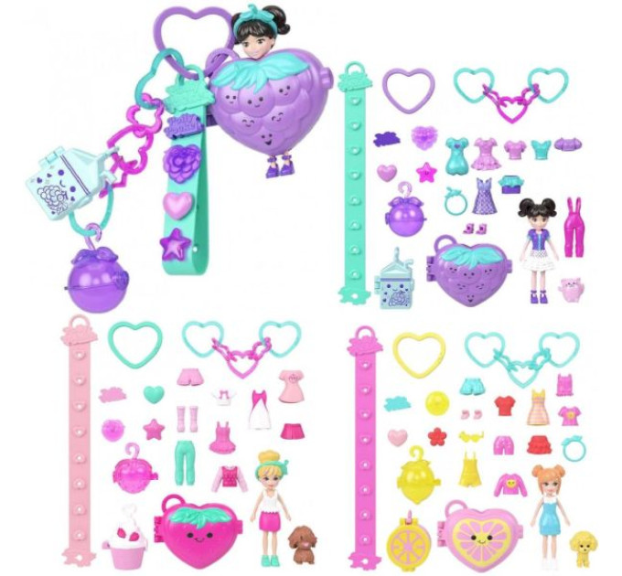 Набір-підвіска Polly Pocket з мінімодницею "Фруктовий стиль" (в ас.)
