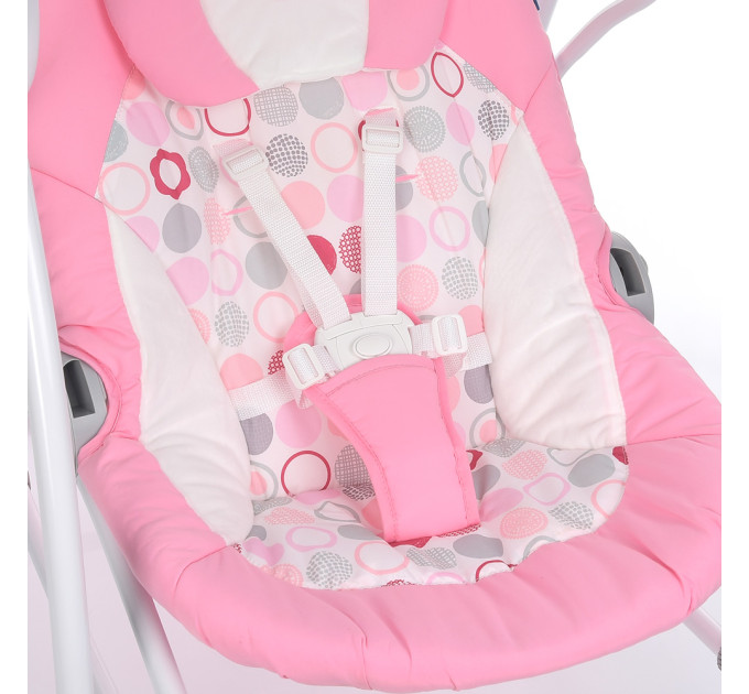 Качель-шезлонг ME 1028 SENSA Circles Pink