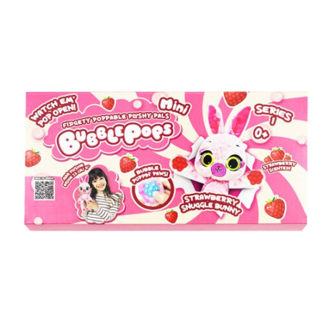 Bubble Pops М’яка іграшка міні "Полуничне зайченя", 2312005/4