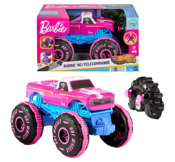 Збільшена машинка-позашляховик 1:24 для Barbie на радіокеруванні Hot Wheels