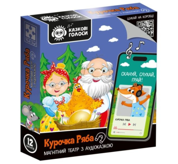 Гра розвиваюча Vladi Toys магнітний театр з аудіоказкою Казкові голоси "Курочка Ряба"