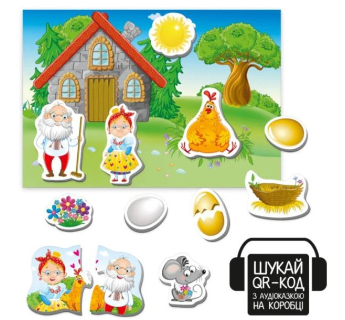 Гра розвиваюча Vladi Toys магнітний театр з аудіоказкою Казкові голоси "Курочка Ряба"