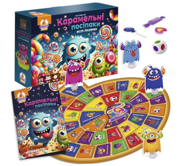 Гра настільна Vladi Toys маршрутна. Карамельні посіпаки VT8055-45 (укр)