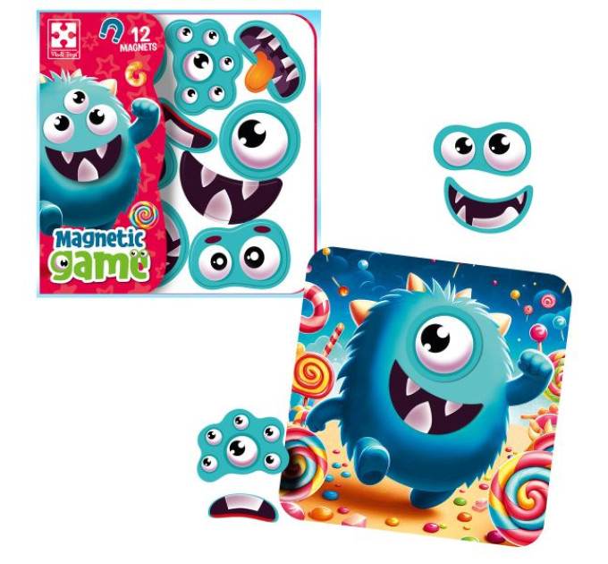 Гра розвиваюча Vladi Toys магнітна "Емоції Монстрика" VT3220-02 (укр)