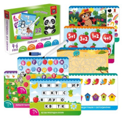 Гра розвиваюча Vladi Toys картки пиши-стирай "Панда" VT5010-42
