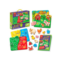 Гра розвиваюча Vladi Toys з липучками. Де чиє дитинча? Вивчаємо кольори. VT1310-05
