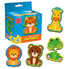 Гра розвиваюча Vladi Toys пазли магнітні "Тваринки" VT1733-04
