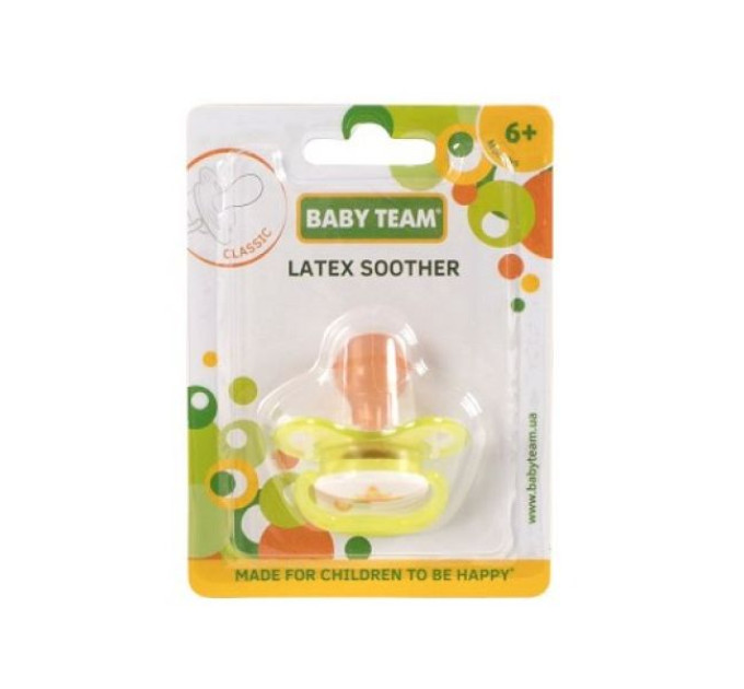 Пустушка латексна Baby Team, класична