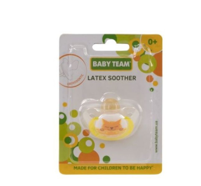 Пустушка латексна Baby Team, ортодонтична