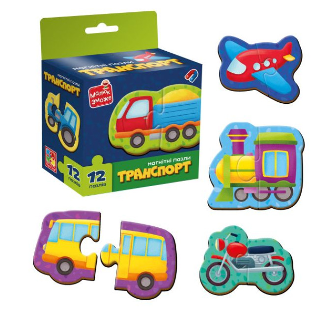 Гра розвиваюча Vladi Toys пазли магнітні "Транспорт" VT1733-02